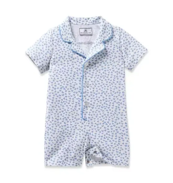 Infants Classic Romper in Bluehearts