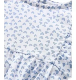 Infants Ruffled Romper in Bluehearts