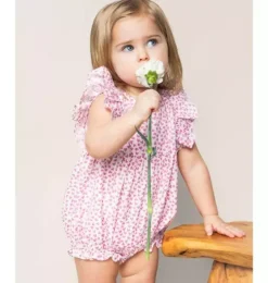 Infants Ruffled Romper in Sweethearts