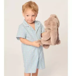 Infants Twill Summer Romper in Spring Gingham