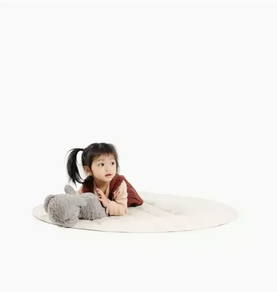 Ivory Circle Quilted Mat