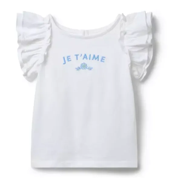 Je T'aime Ruffle Sleeve Tee