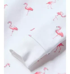 Kids Pima Snug Fit Pajama Set in Flamingos