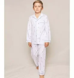 Kid's Twill Pajama Set in Bateau