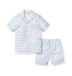 Kid's Twill Pajama Short Set in La Mer