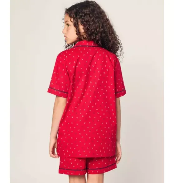 Kid's Twill Short Set in Anchors Away