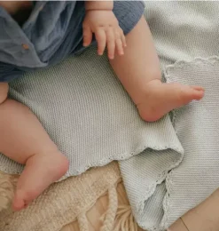 Knit Blanket - Blue