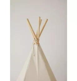 &ldquo;Beige&rdquo; Teepee and "Grey Linen" Round Mat Set