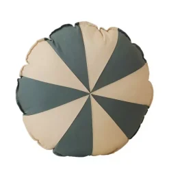 &ldquo;Blue Circus&rdquo; Round Patchwork Pillow
