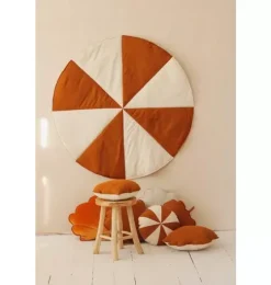 &ldquo;Caramel Candy&rdquo; Round Patchwork Mat