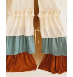 &ldquo;Circus&rdquo; Teepee Tent with Frills and "Caramel Candy" Mat Set
