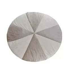 &ldquo;Cream Candy&rdquo; Round Patchwork Mat
