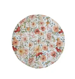 &ldquo;Flower Power&rdquo; Round Cotton Mat