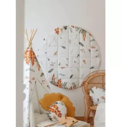 &ldquo;Forest Friends&rdquo; Round Cotton Mat