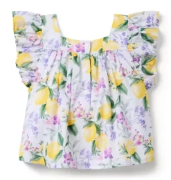 Lemon Floral Top