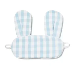 Light Blue Gingham Bunny Eye Mask