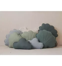 Linen &ldquo;Eye of the Sea&rdquo; Cloud Pillow
