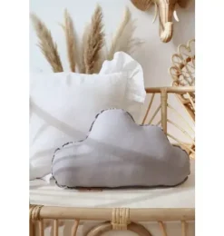 Linen &ldquo;Grey&rdquo; Cloud Pillow