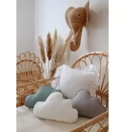 Linen &ldquo;Grey&rdquo; Cloud Pillow