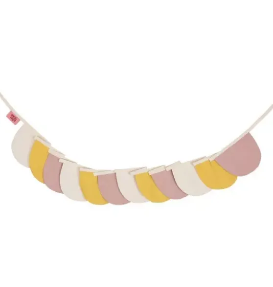 Linen “Powder Pink Circus” Garland with Half Moons