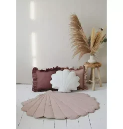 Linen &ldquo;Powder Pink&rdquo; Shell Mat