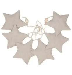 Linen &ldquo;Sand Star Dust&rdquo; Garland with Sand Stars