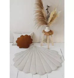 Linen &ldquo;Sand&rdquo; Shell Mat