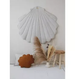 Linen &ldquo;Sand&rdquo; Shell Mat