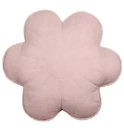 Linen "Powder Rose" Flower Pillow