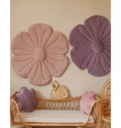 Linen "Powder Rose" Flower Mat