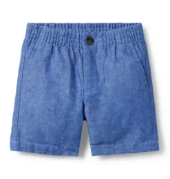 Linen-Cotton Pull-On Short