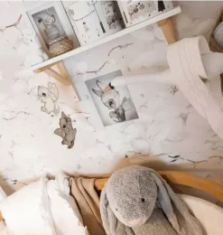 Magic Swans Beige Wallpaper