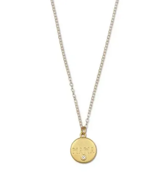 MAMA Coin with Topaz Necklace