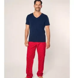 Men's Twill Pajama Pant in Anchors Away