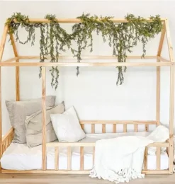 Montessori House Bed with Rails / Size Crib