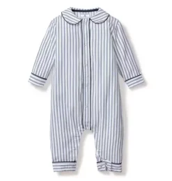 Navy French Ticking Cambridge Romper