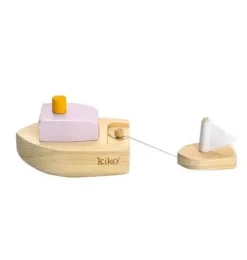 Ofune Wind-Up Wooden Boat - Lavender
