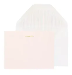 Pale Pink Thank You Card