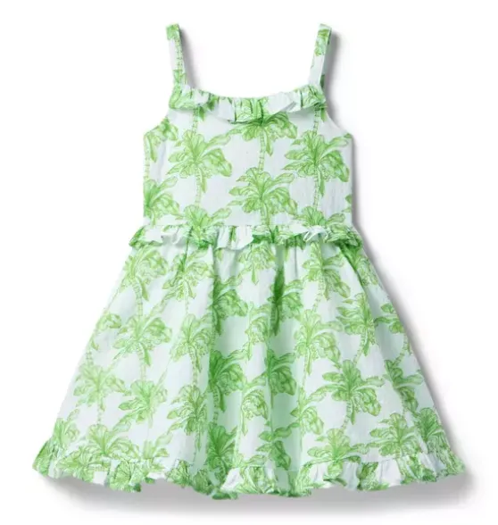 Palm Tree Ruffle Dress