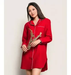 Petite Plume Women's Flannel Nightshirt