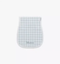 Picnic Gingham Burp Cloth - Blue