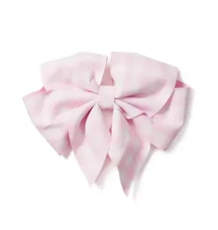Pink Gingham Large Hair Bow