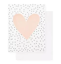 Pink Heart Greeting Card