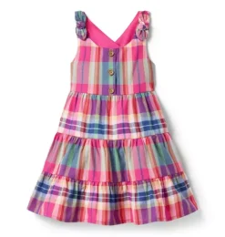Plaid Tiered Dress