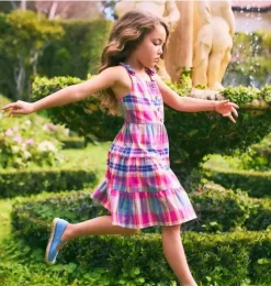 Plaid Tiered Dress