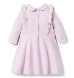 Quilted Jacquard Ruffle Dress