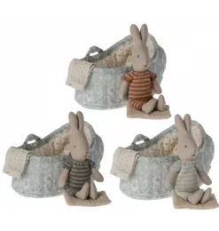 Rabbit in Carry Cot, Micro - Blue