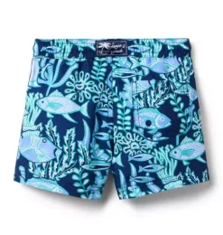Recycle Reef Fish Swim Trunk