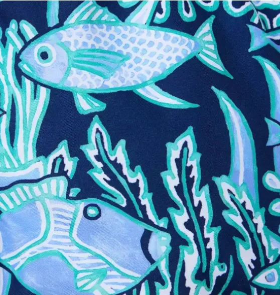 Recycle Reef Fish Swim Trunk