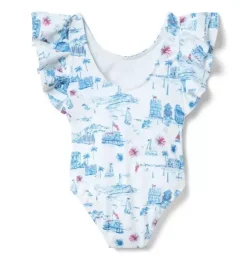 Recycled Americana Toile Swimsuit